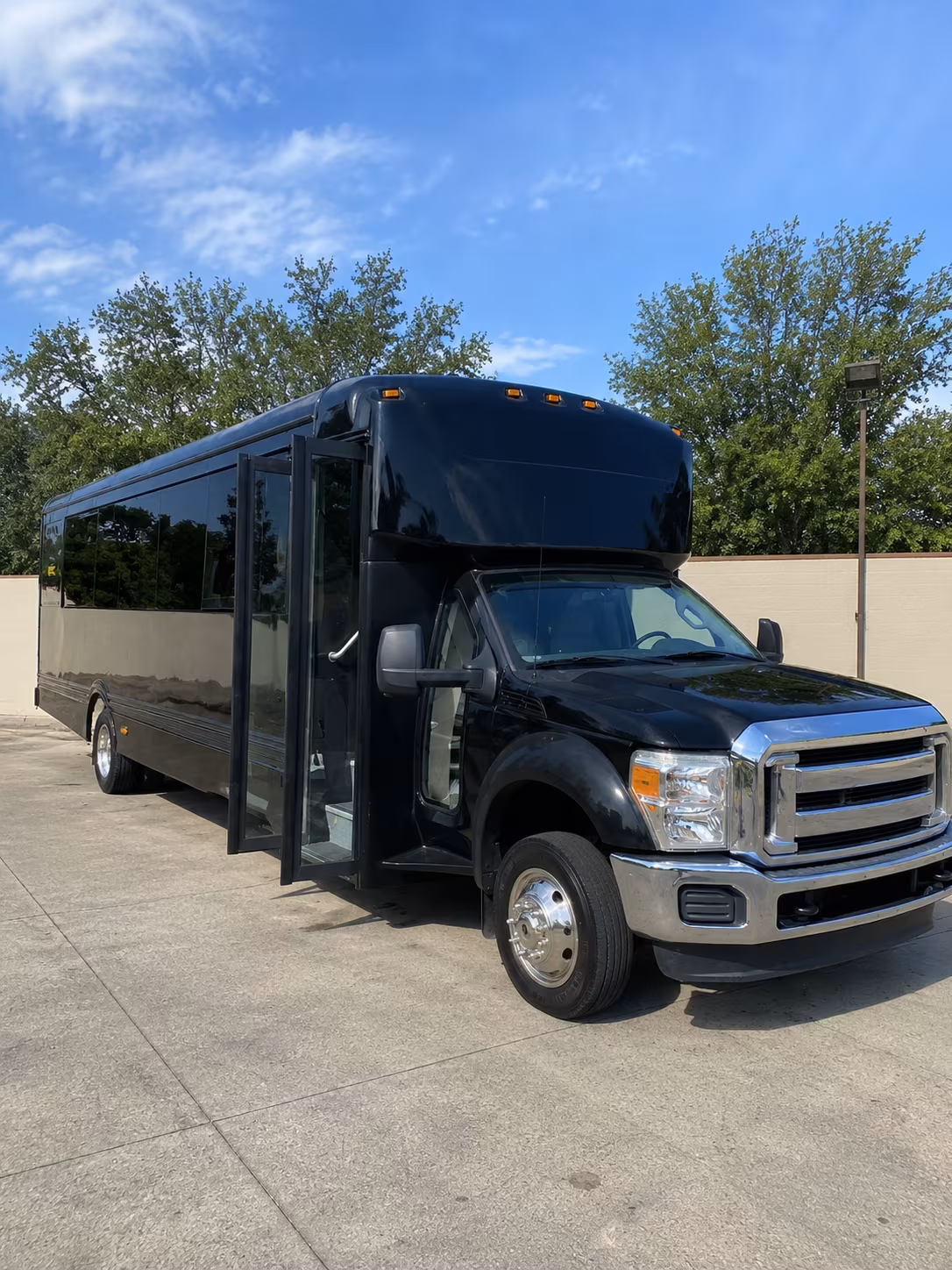 Passenger seating aboard a party bus rental serving Wilmington