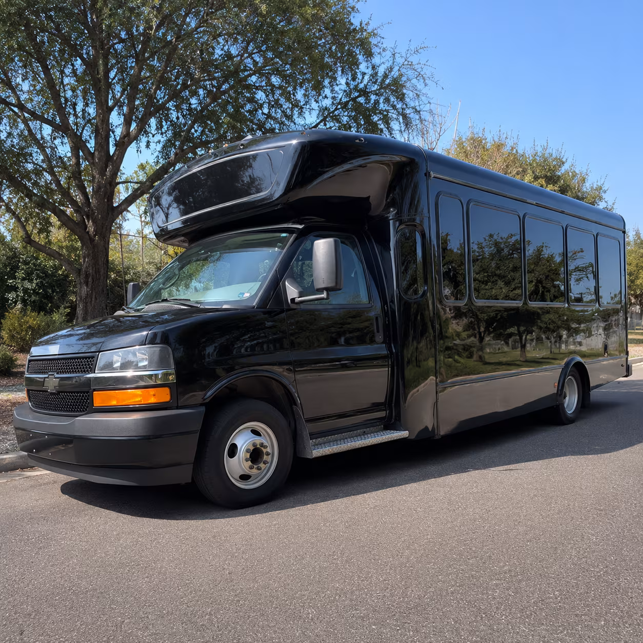Wilmington Birthday, Sweet 16, & Quinceañera Transportation party bus exterior