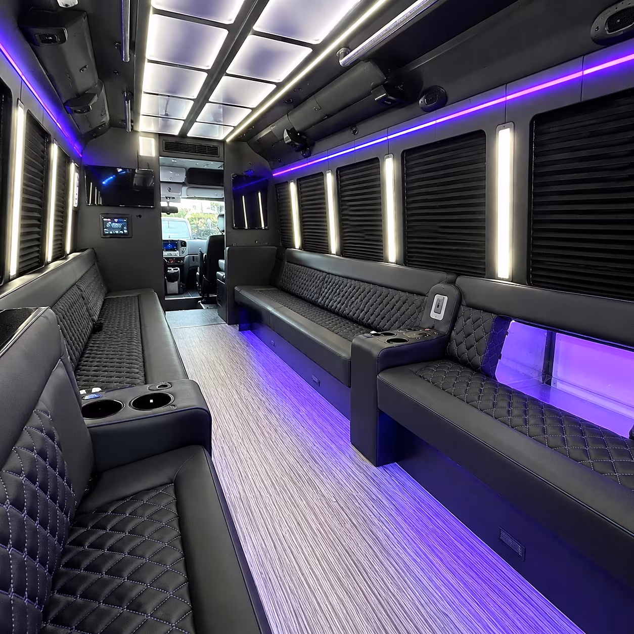 Wilmington Prom & Homecoming Transportation party bus interior