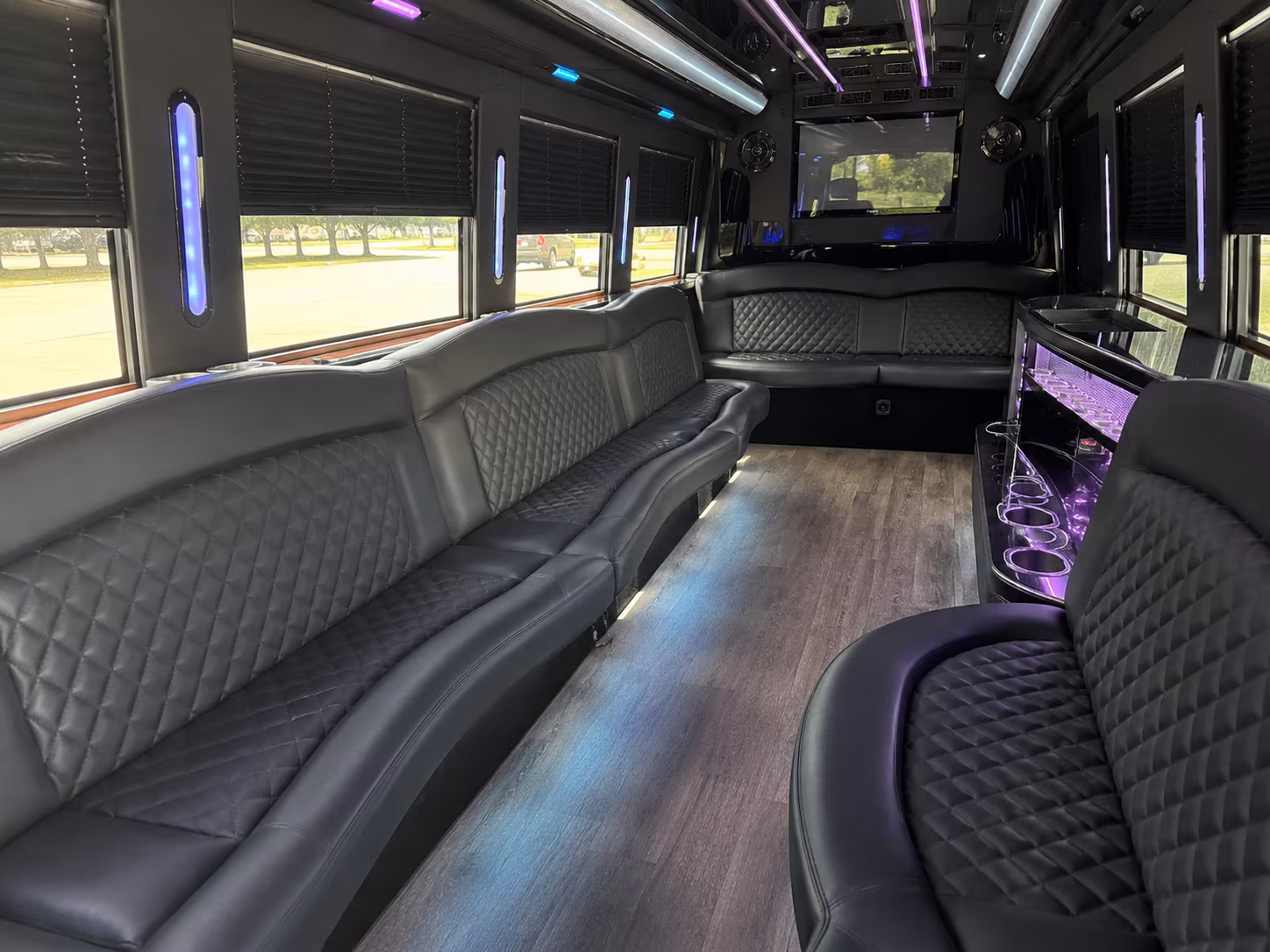 Wilmington Prom & Homecoming Transportation party bus interior