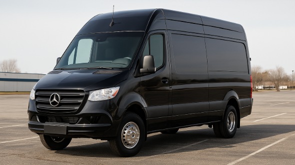 Exterior of Wilmington Party Bus Company's 14 Passenger Sprinter Limousine in Raleigh