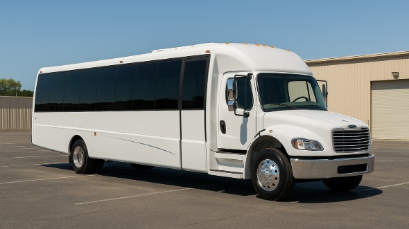 Exterior of Wilmington Party Bus Company's 25 Passenger Party Bus in Durham
